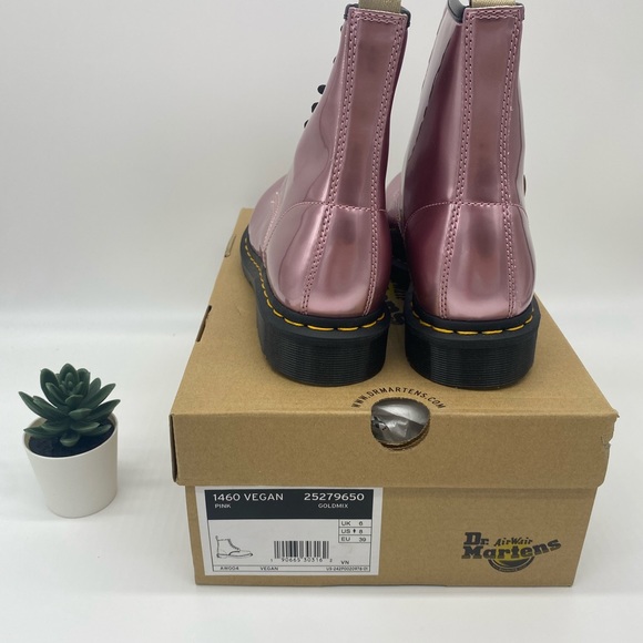 Dr.Martens -Pink Goldmix1460 Smooth Vegan Leather NWT